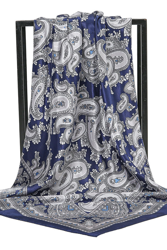 Paisley Printed 90 Square Scarf Retro Fashion Shawl