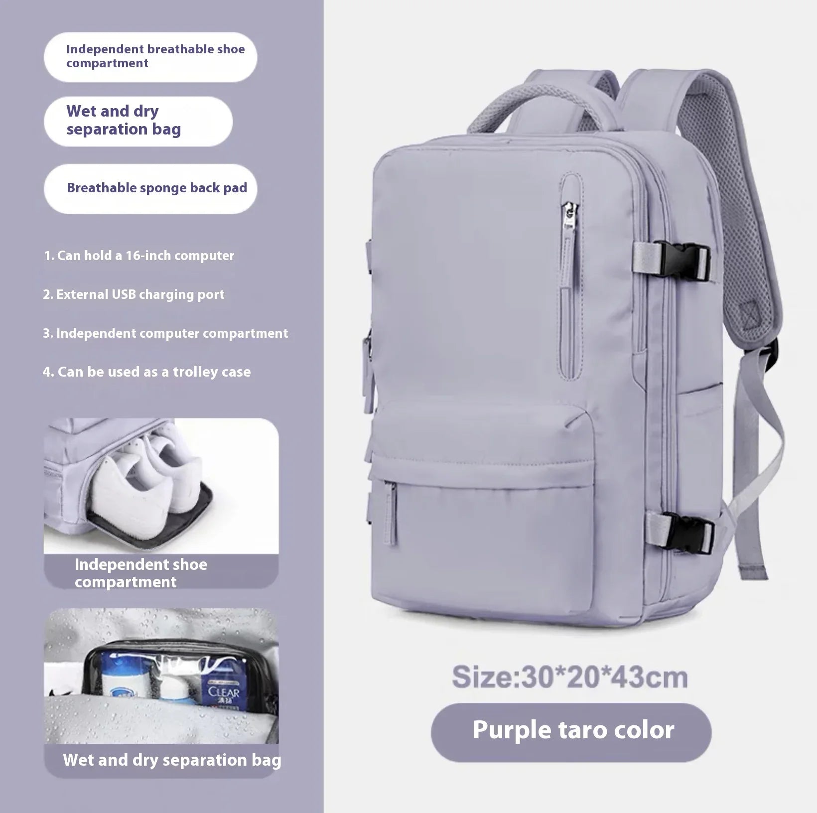 Fashion Large Capacity Travel Backpack Student School Bags - DanaFashionstore