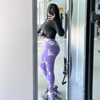 Tie-dye Yoga Pants Cropped High-waisted Butt-lifting - DanaFashionstore