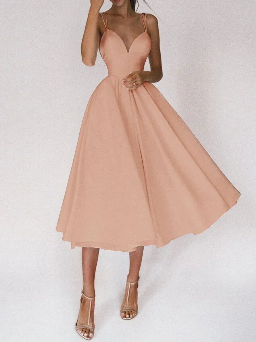 Sexy V-neck Suspender Dress Summer Fashion A-Line Long Dresses For Women - DanaFashionstore