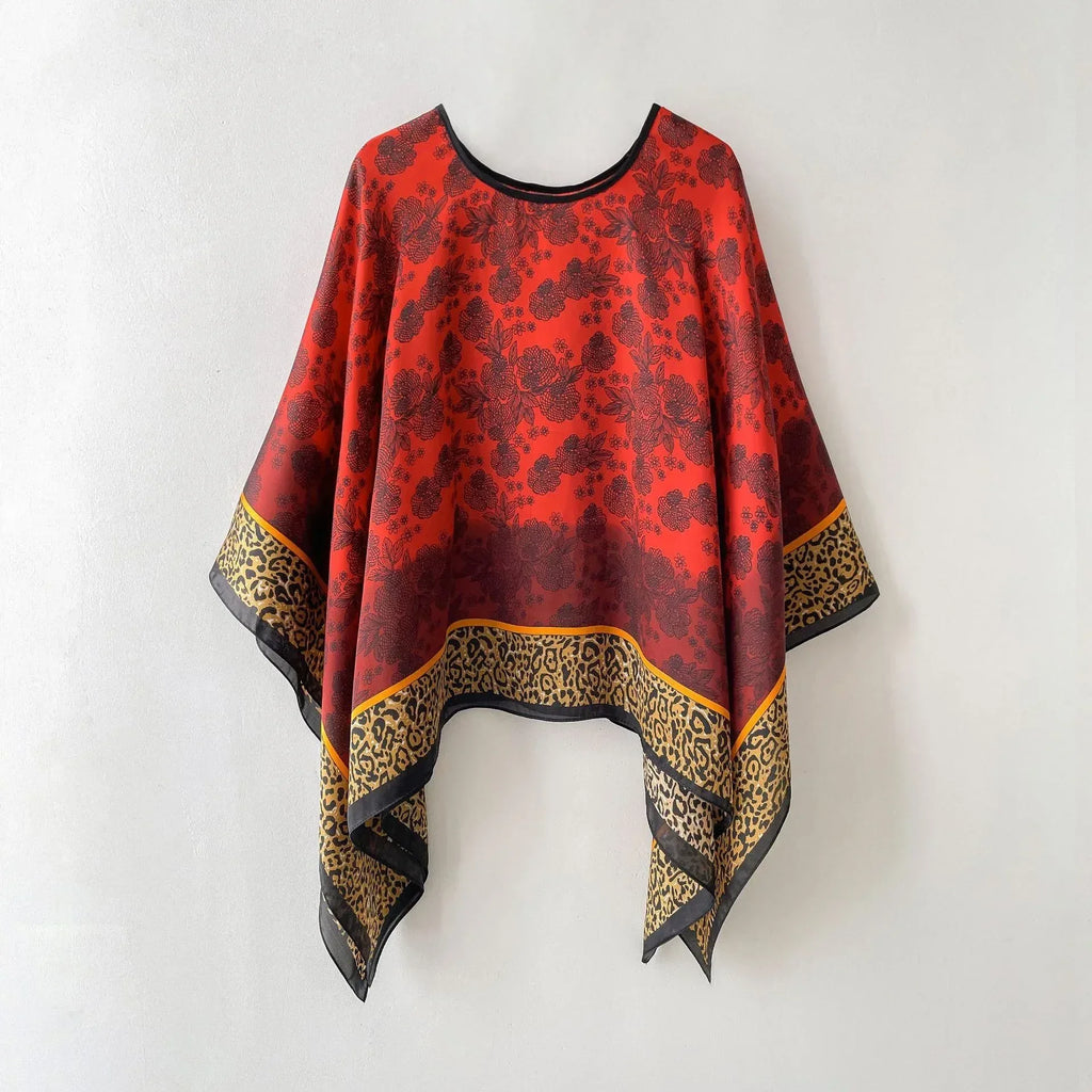Silk Scarf Artificial Silk Sunscreen Scarf For Women Pullover Shawl - DanaFashionstore
