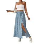 Women's Fashionable With Side-slit Printed Skirt - DanaFashionstore