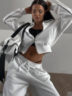 Sports Lace Trousers Two-piece Set