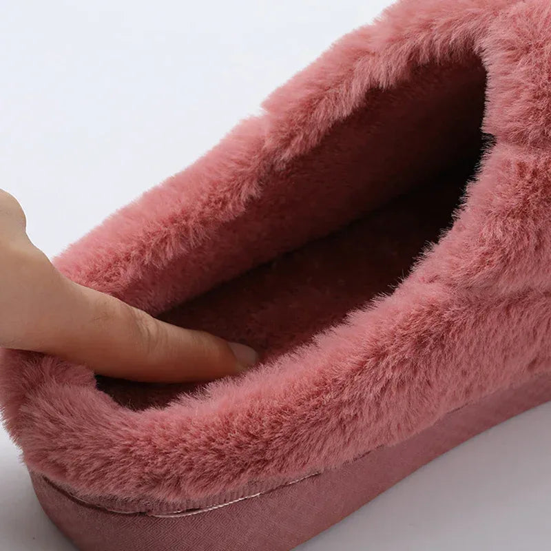 Unisex Slippers Cozy Plush House Slippers Warm Winter Slippers Indoor - DanaFashionstore