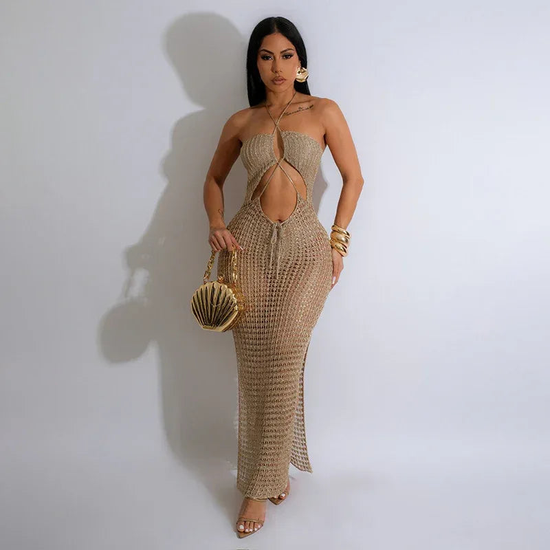 Fashion Personality Sleeveless Knitted Dress Women - DanaFashionstore