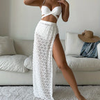 Swimsuit Elegant Gathered Long Skirt Bikini Three Pieces - DanaFashionstore
