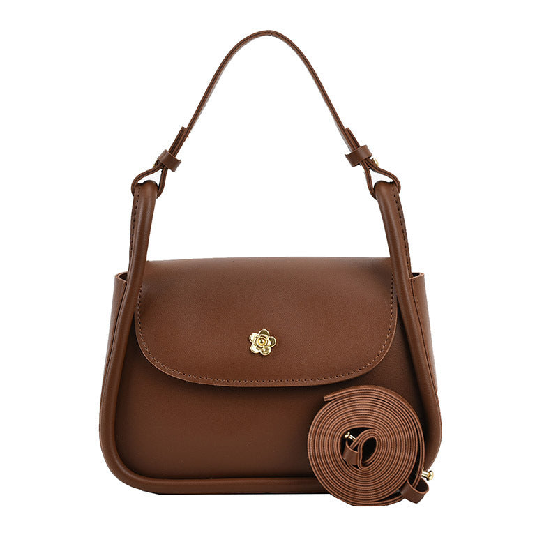 Retro Crossbody Contrast Color Saddle Shoulder Small Square Bag - Dana Fashion