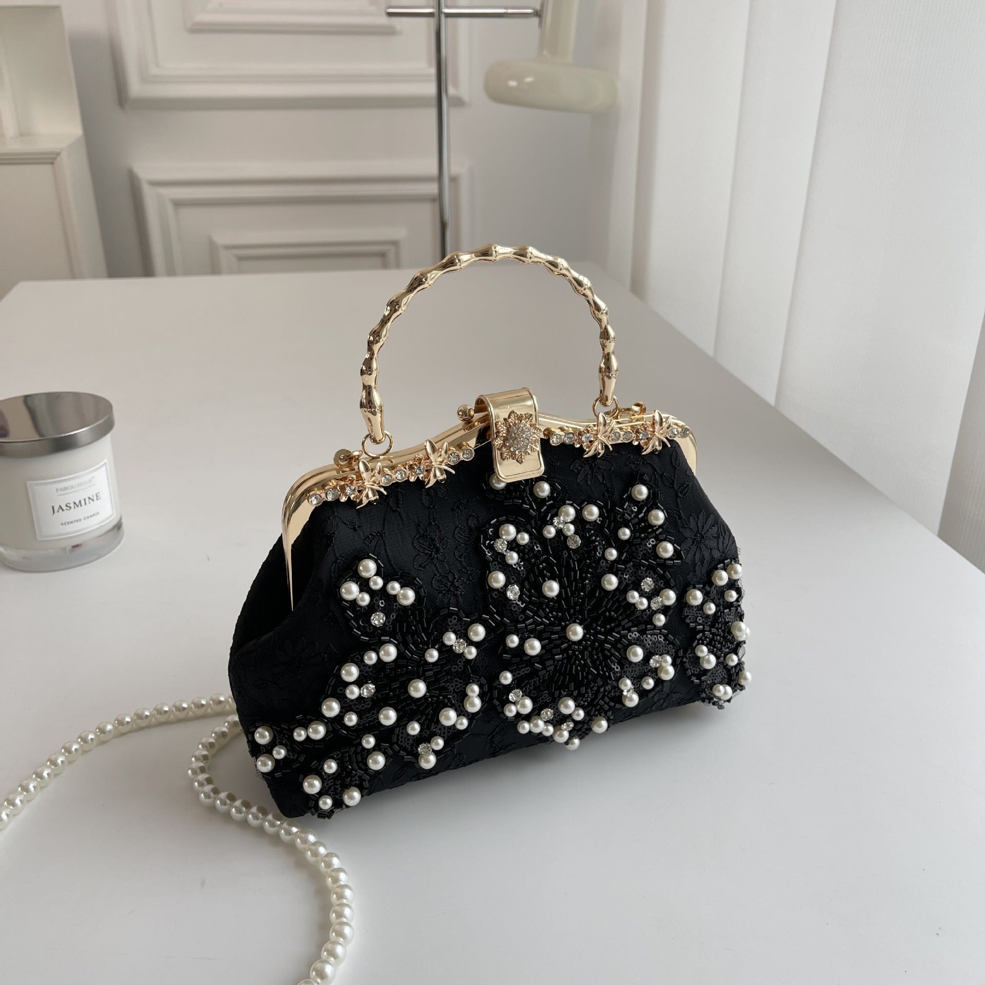 Pearl Embroidered Fashion Handbag Cheongsam Banquet Dana Fashion
