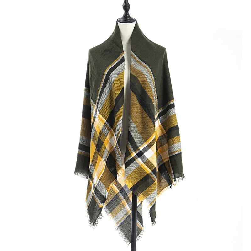 Women's Cashmere-like Plus-sized Double-sided Qicaigei Scarf Shawl - DanaFashionstore