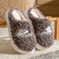 Cute Cartoon Cotton Slippers Thick Bottom Home Slippers Fashion Floor Bedroom Slipper Women Men Couples Warm House Shoes - DanaFashionstore