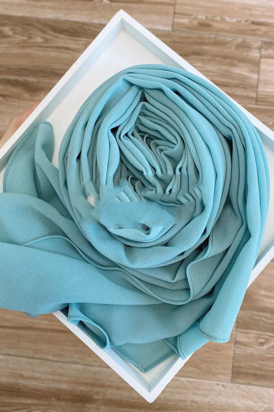 Women's Hijab Solid Pearl Chiffon Scarf