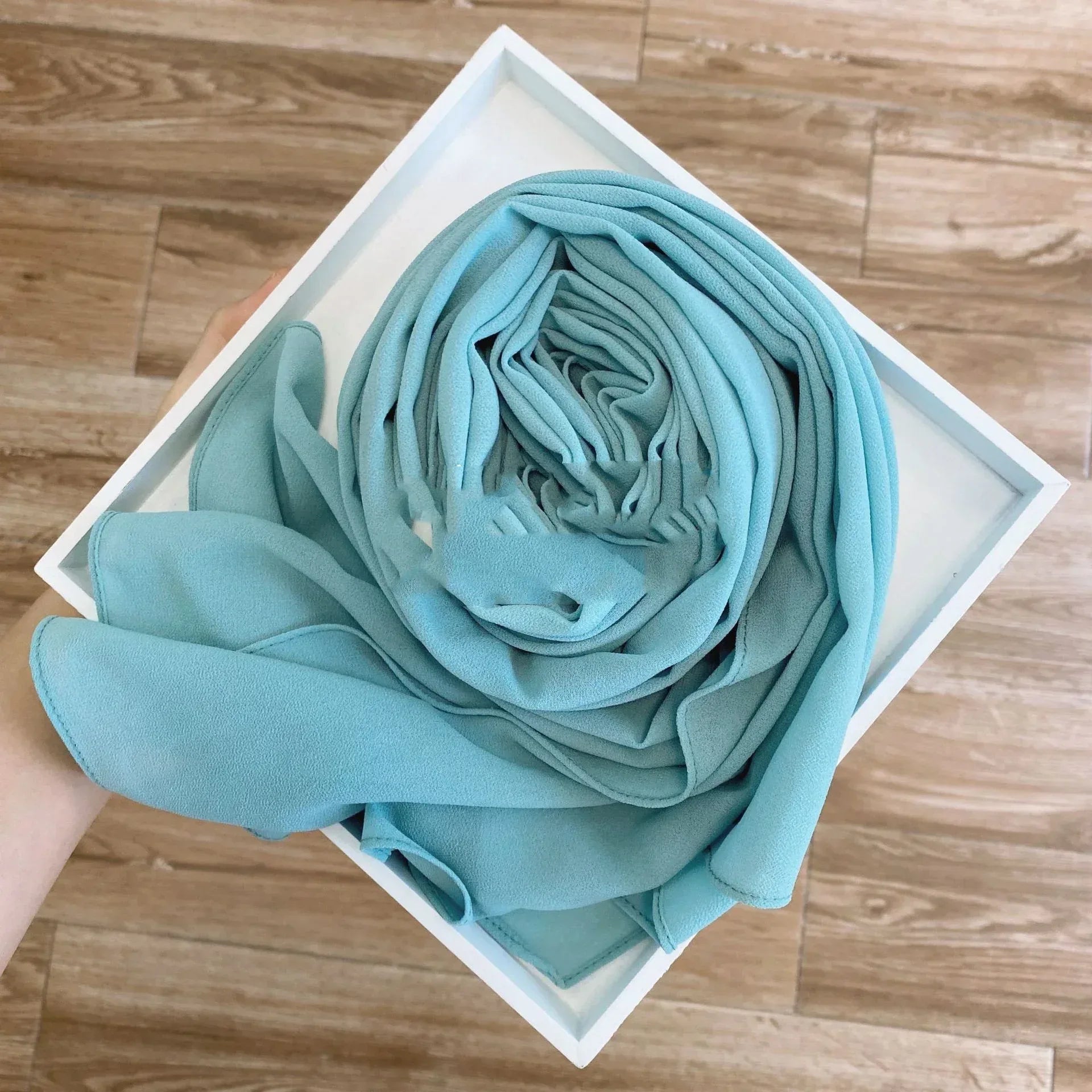 Women's Hijab Solid Pearl Chiffon Scarf - DanaFashionstore
