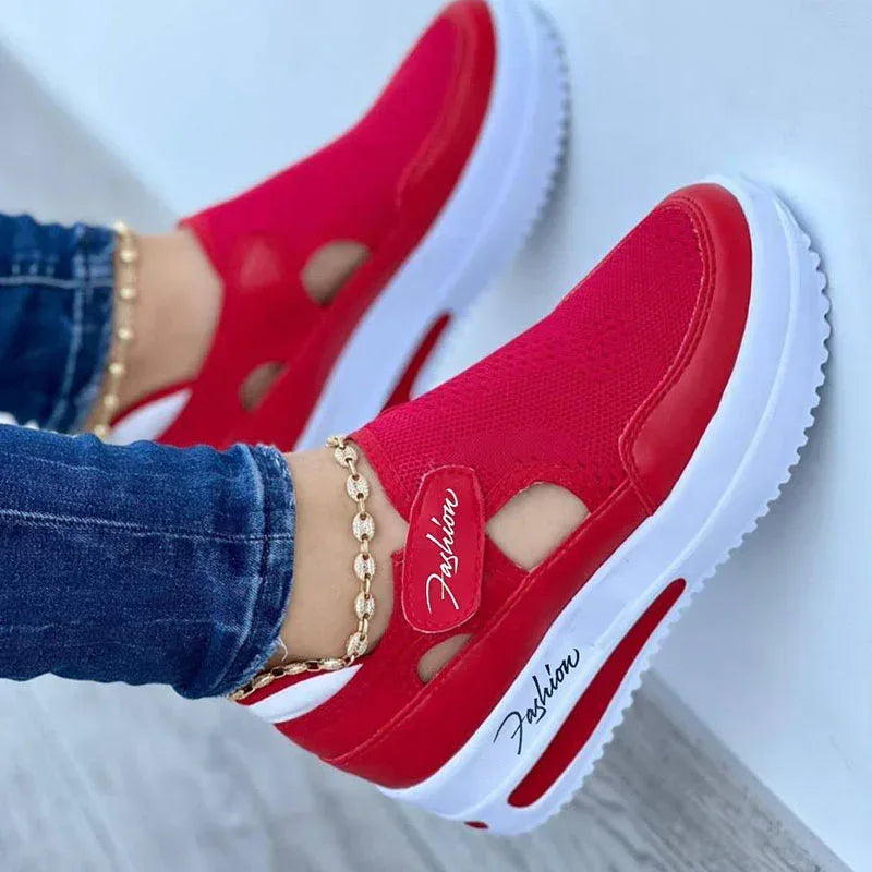 Flat Fly Knit Breathable Velcro Casual Mesh Shoes - DanaFashionstore