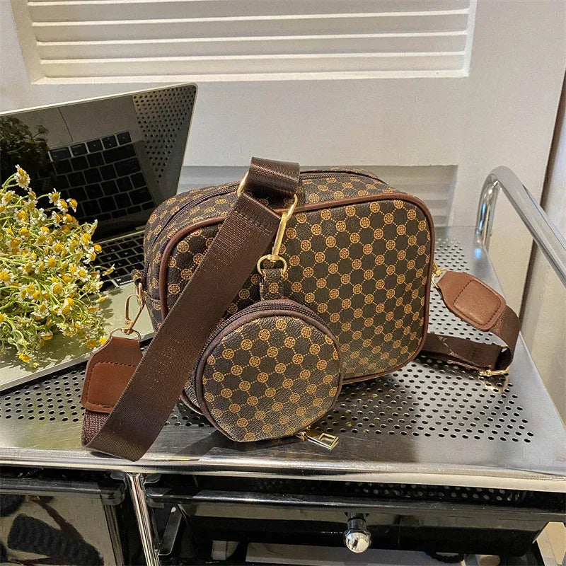 Vintage Pattern Crossbody Bags For Women Shoulder Shell Bag Trend Small Purse And Handbag Luxury Designer Female Square Bag Women's Bag - DanaFashionstore