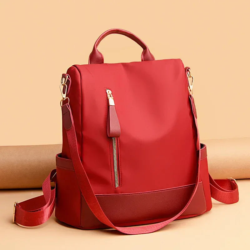 Fashion Simple Solid Color Three-purpose Anti-theft Backpack Outdoor - DanaFashionstore