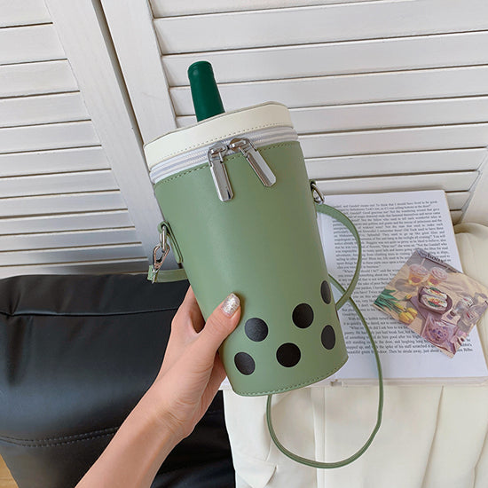 Milk Tea Personalized Small Bags Women's New Fashion Messenger Phone Bag Cute Girl Bucket Backpack - Dana Fashion