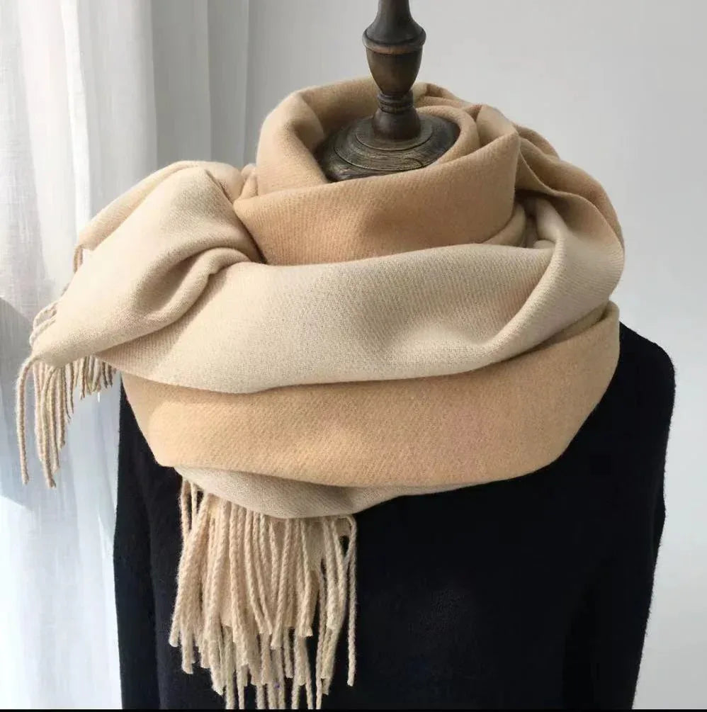 Double-sided Artificial Australian Wool Scarf Shawl - DanaFashionstore