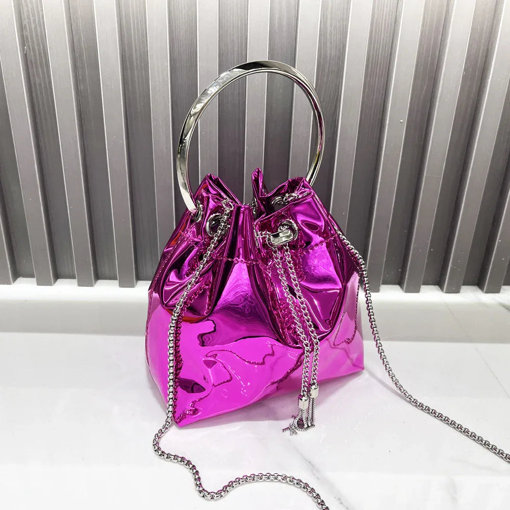 Women's Metallic Chain Shoulder Messenger Bag - DanaFashionstore