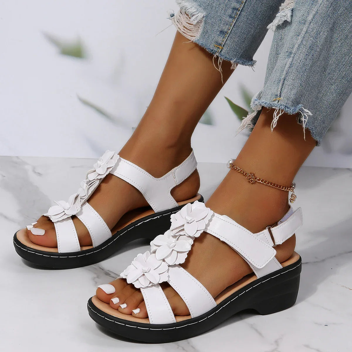 Fish Toe Sandals With Hollow Wedges - DanaFashionstore