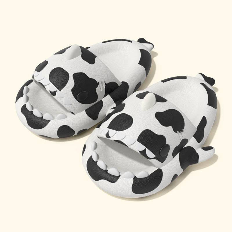 Cow Shark Slippers Women Indoor Home Non-slip
