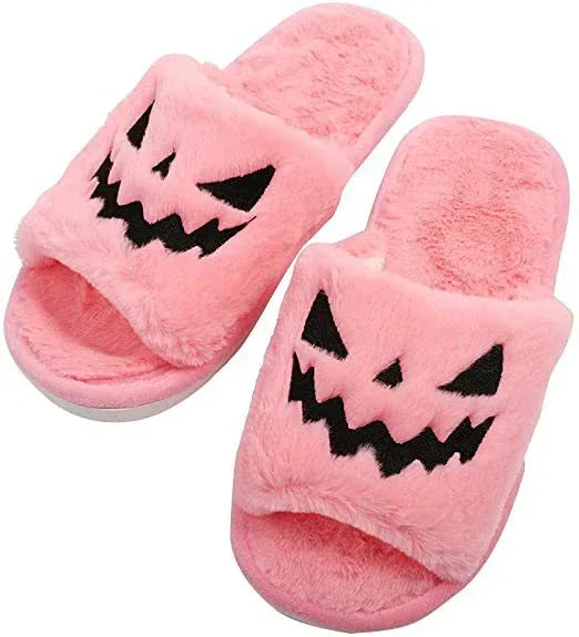 Halloween Women's Soft And Comfortable Plush Slippers Cosplay Shoes Furry Plush Slippers Kawaii Cute Shoes Home Slippers Halloween Dress Up Shoes - DanaFashionstore