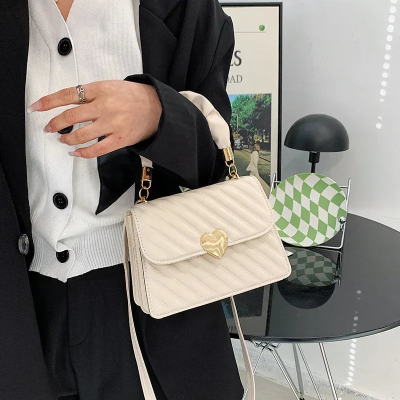 Women Handbags Fashion Chain Shoulder Bags With Love Metal Design - DanaFashionstore