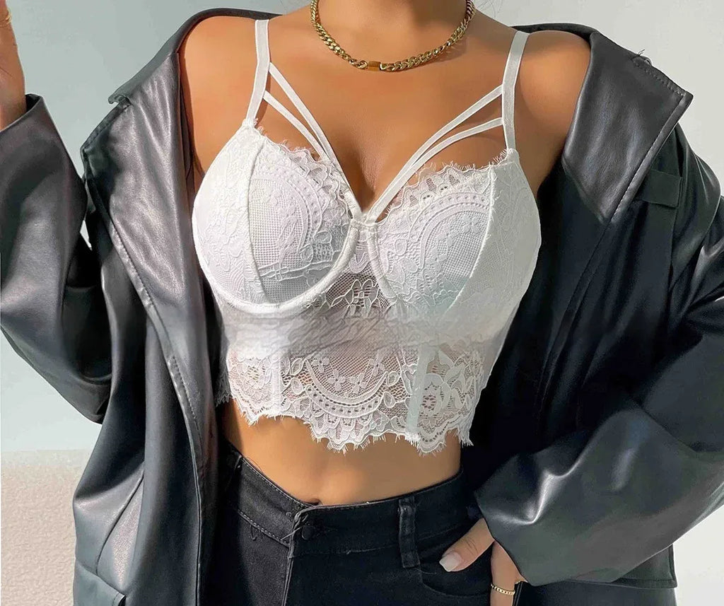 Sexy Lace See-through Chest Support Camisole - DanaFashionstore