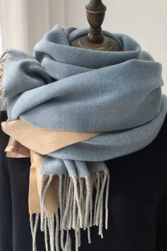 Double-sided Artificial Australian Wool Scarf Shawl