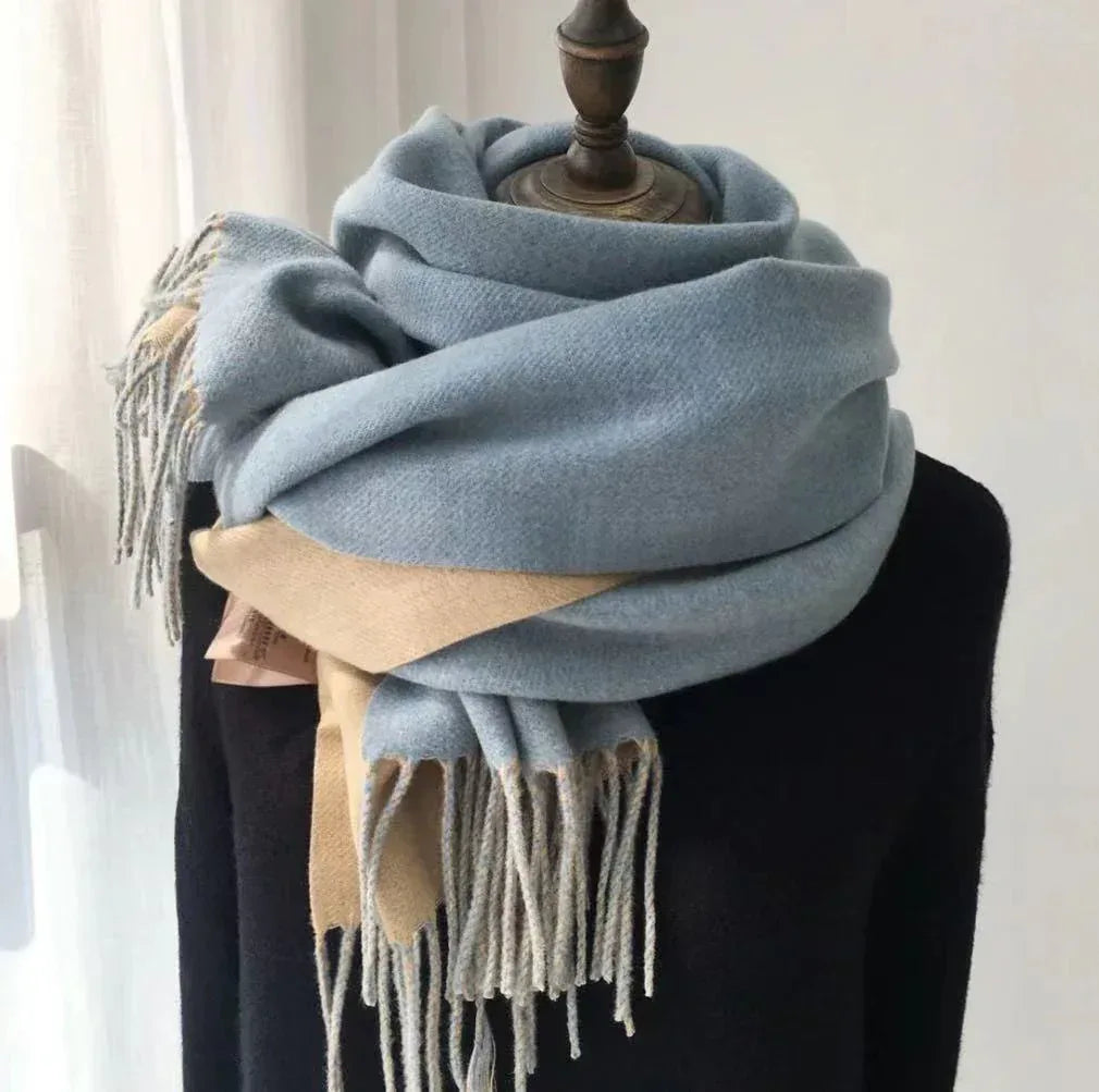 Double-sided Artificial Australian Wool Scarf Shawl - DanaFashionstore