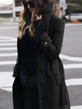 Autumn Winter New Woolen Coat Women's Slim Fit Cardigan Large Coat Women Long Sleeve Single Breasted Stand Collar Woolen Coat - DanaFashionstore