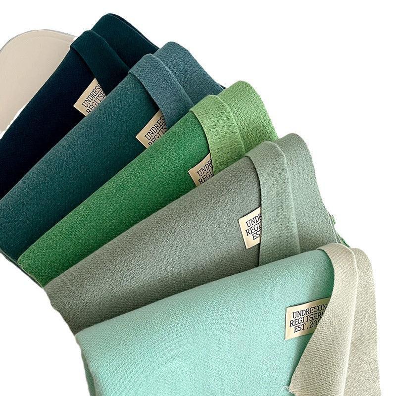 Double-sided Artificial Cashmere Scarf Women's Winter Warm Couple - DanaFashionstore