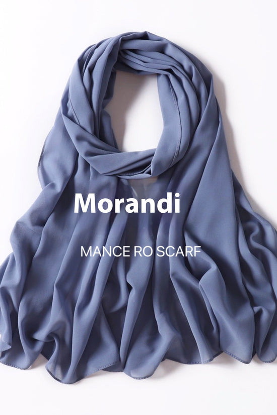 Pure Color Pearl Chiffon Scarf Headcloth Veil Chiffon Scarf