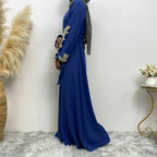 Fashion Lace Beaded Muslim Dress Women - DanaFashionstore