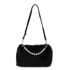 Autumn And Winter Fashion Shoulder Bags Pearl Chain Crossbody Bag Versatile Commuting Armpit Plush Female Bag - DanaFashionstore