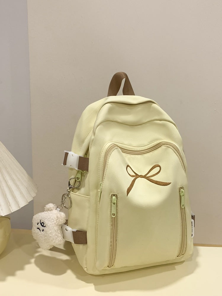 Large Capacity Girl Bow Backpack With College Style - Dana Fashion