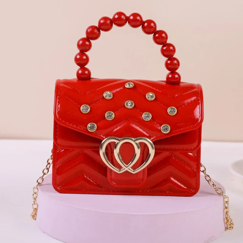 One Shoulder Messenger Mini Chain Key Pearl Jelly Bag - DanaFashionstore