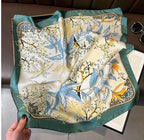 Women's Vintage Printed Silk Scarf - DanaFashionstore