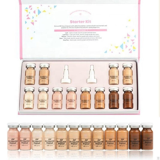 8ml Korean Cosmetics BB Cream $63.00 Dana Fashion Color: 10pcs bb cream makeup Booster Ampoule Starter Kit contains five different ampoules in one box. How to UsePlace a small amount over your entire cleansed face and neck and smooth it in until thoroughl