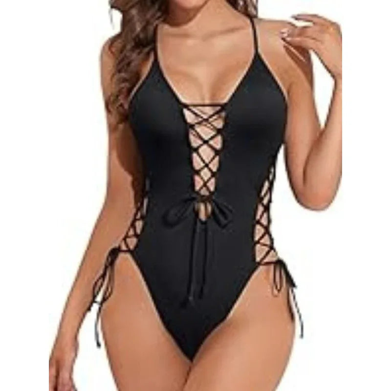 European And American Sexy Backless Siamese Bikini Swimsuit - DanaFashionstore