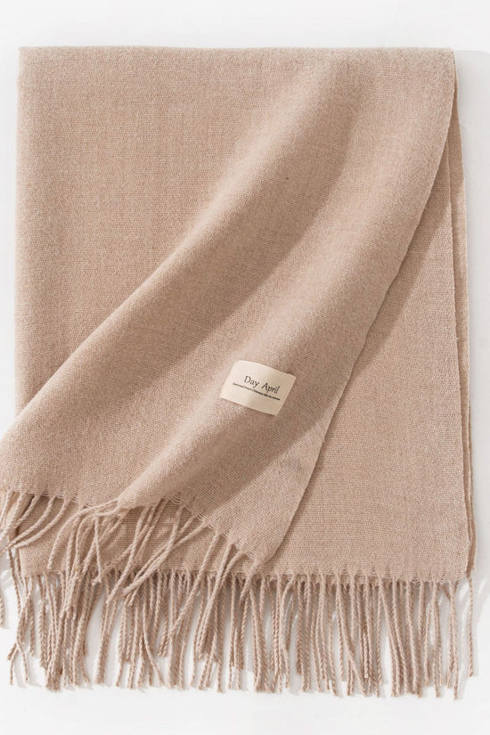 Pure Color Artificial Cashmere Scarf Women's Winter High-grade Shawl