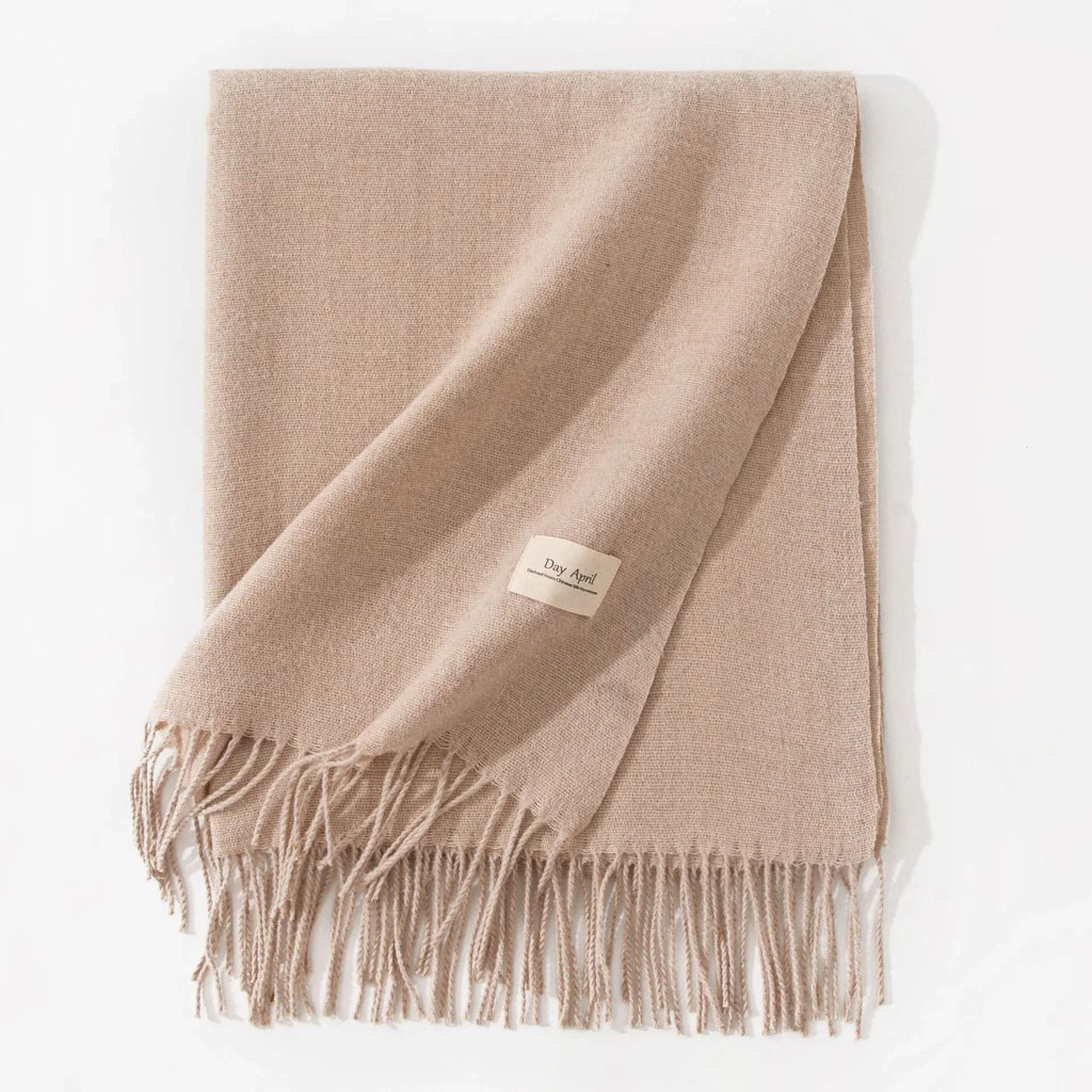 Pure Color Artificial Cashmere Scarf Women's Winter High-grade Shawl - DanaFashionstore