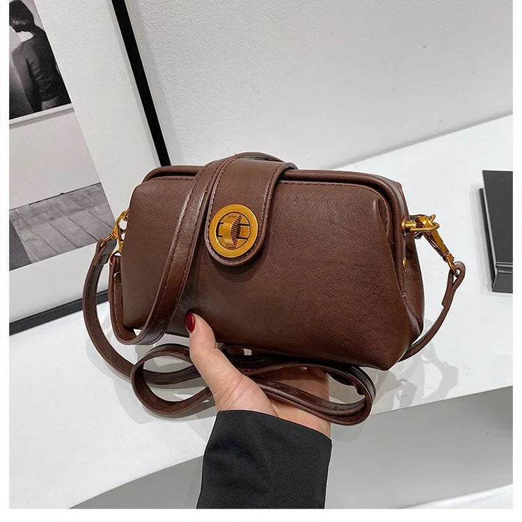 High Sense Niche Female Autumn And Winter New Retro Frosted Crossbody Bag - DanaFashionstore