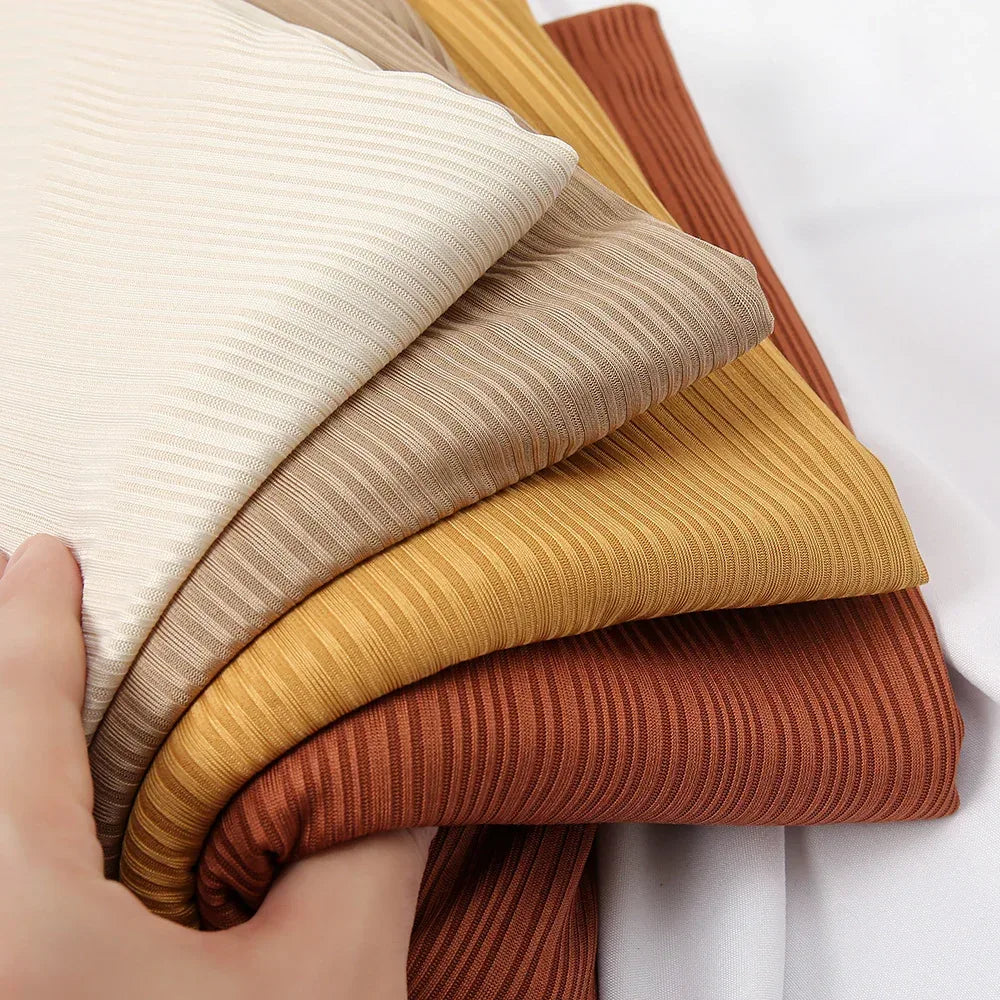 Women's Knitted Thread Cotton Striped Solid Color Scarf - DanaFashionstore