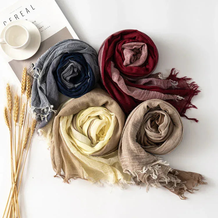 Autumn And Winter Leisure Style Simple Pure Cotton Scarf - DanaFashionstore