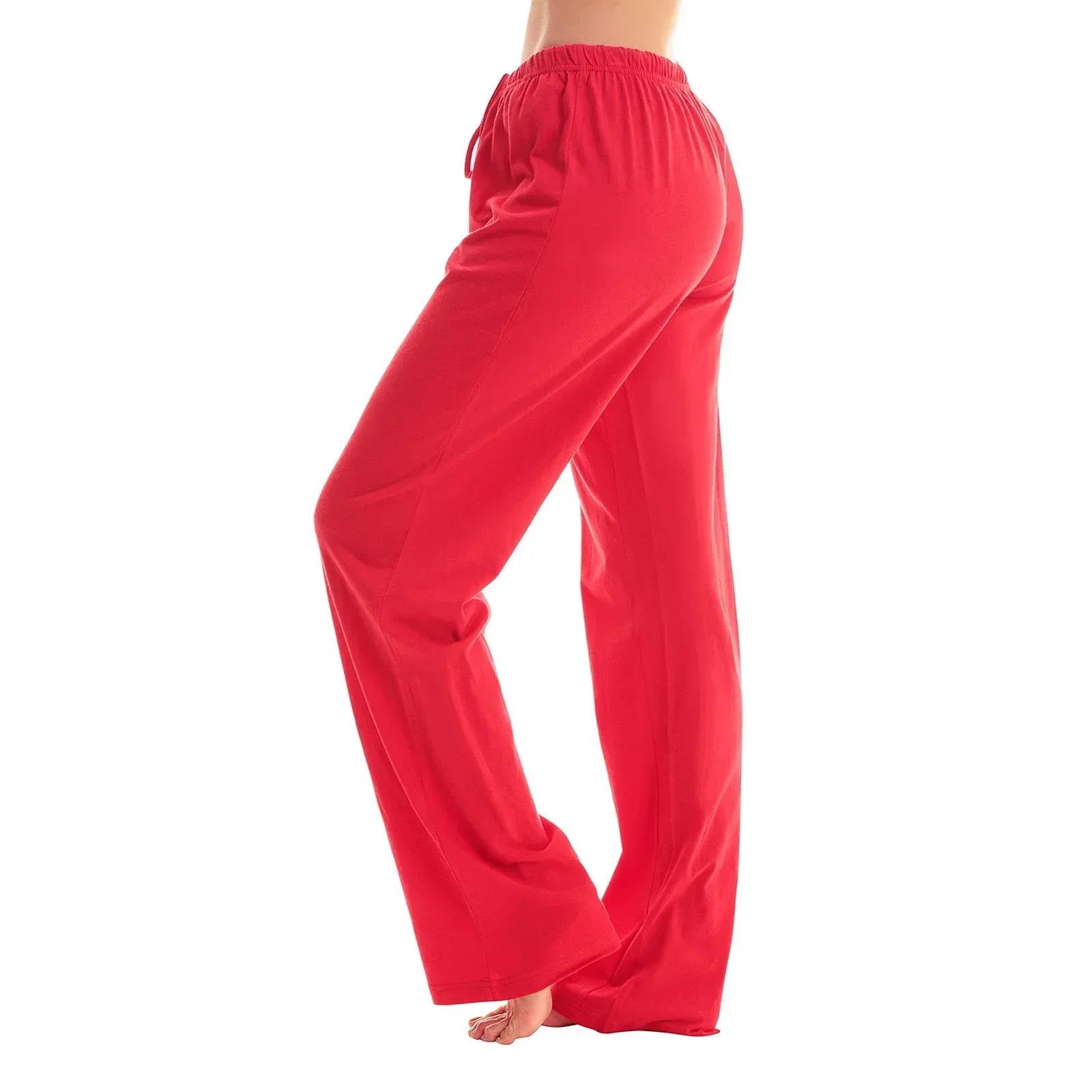 Drawstring Plaid Print Trousers Casual Loose Sports Home Pants Women - DanaFashionstore