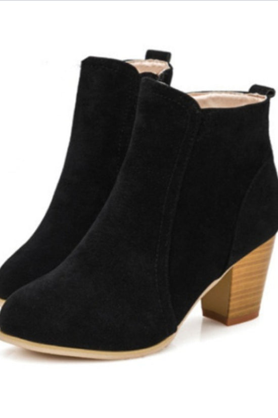 Women's high heel side zipper Martin boots