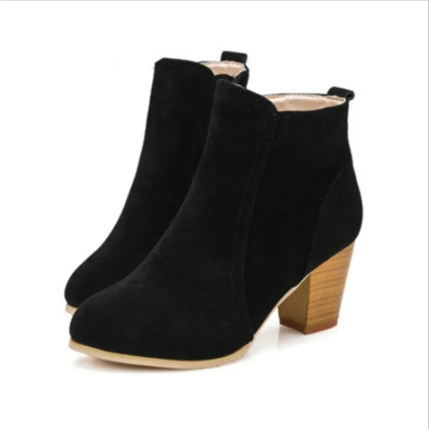 Women's high heel side zipper Martin boots - DanaFashionstore