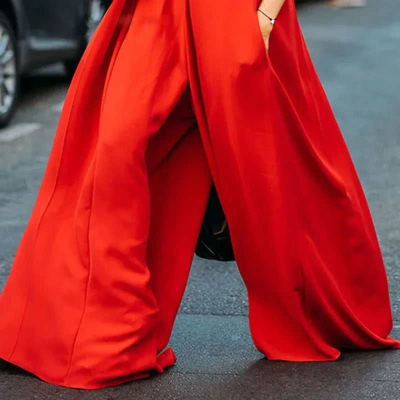 One-Piece Flat Shoulder Jumpsuit 2026 - Minimalist Casual Jumpsuit - DanaFashionstore