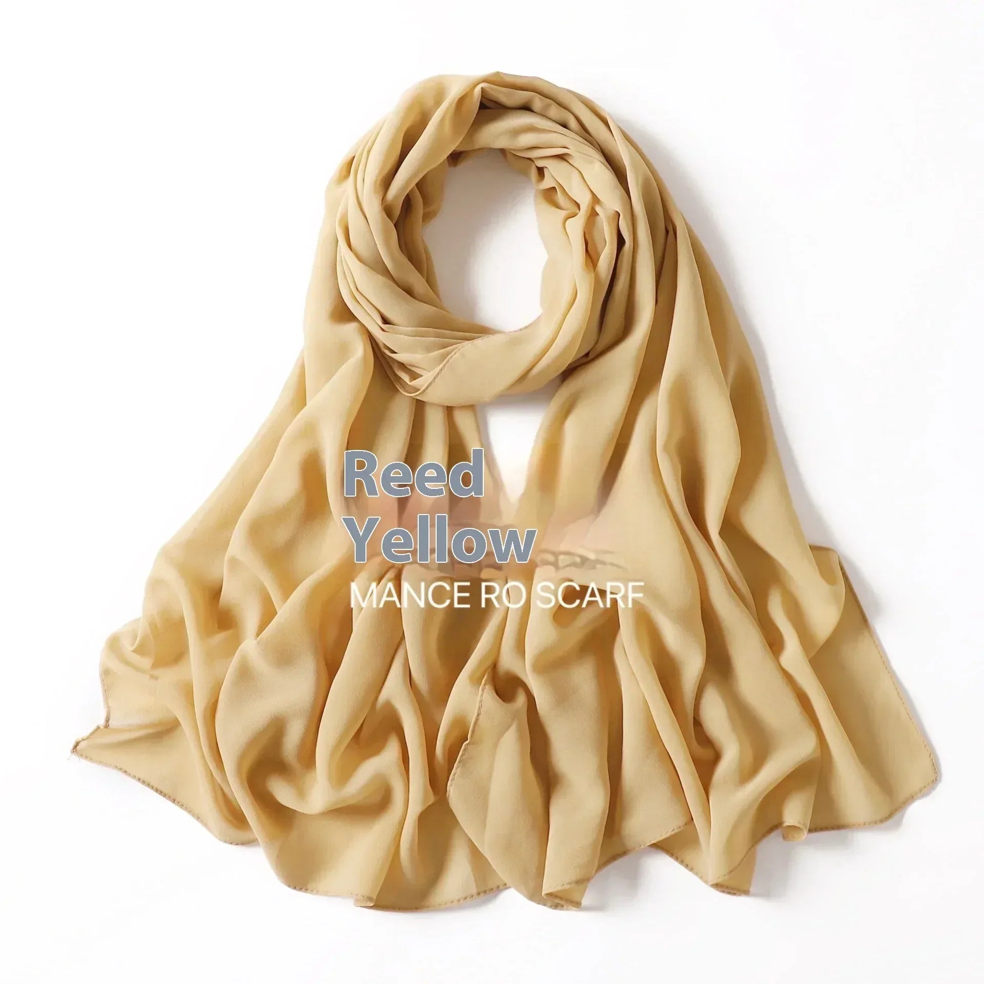 Pure Color Pearl Chiffon Scarf Headcloth Veil Chiffon Scarf - DanaFashionstore