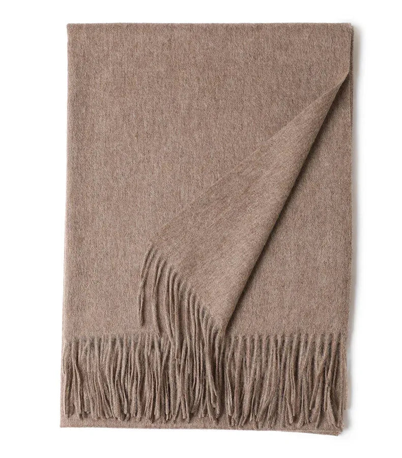 New Solid Color Wool Long Beard Warm Tassel Scarf Thick - DanaFashionstore